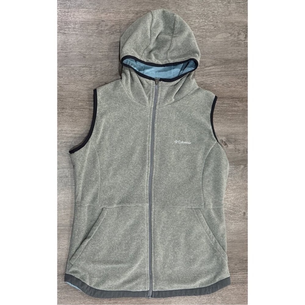 Columbia Light Blue Hooded Reversible Vest - Picture 2 of 4